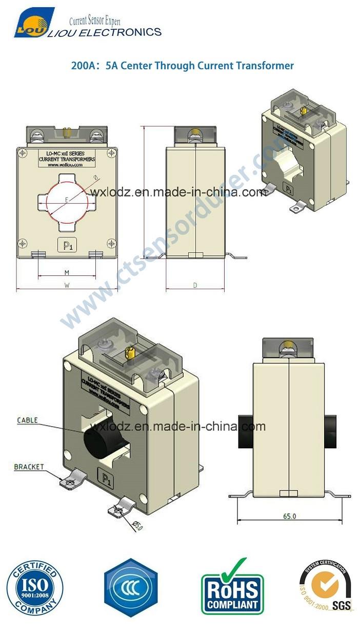 200A 5A Center Through Current Transformer(001)